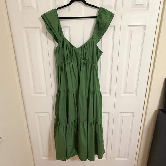 Abercrombie and Fitch Green Tiered Maxi Dress - Picture 1 of 11